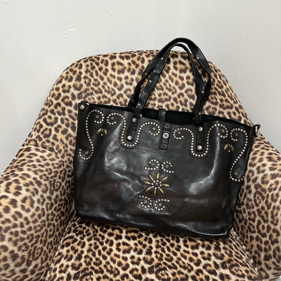 Campomaggi Handbags - Studded Campomaggi Bag in Nero